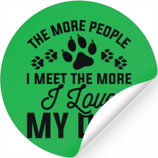 I Love My Dog Stickers