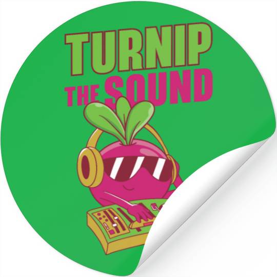 Music Turnip Party Music Lover Vegetable Stickers