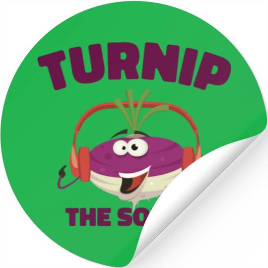 Music Turnip Party Music Lover Vegetable Stickers