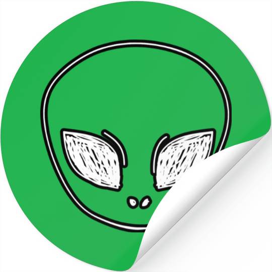 Alien character face Stickers