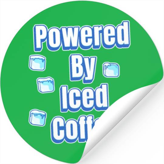 Powered By Iced Coffee Stickers