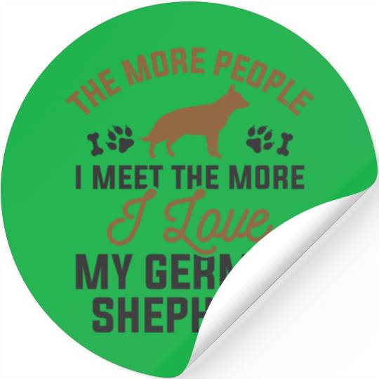 I Love My German Shepherd Stickers