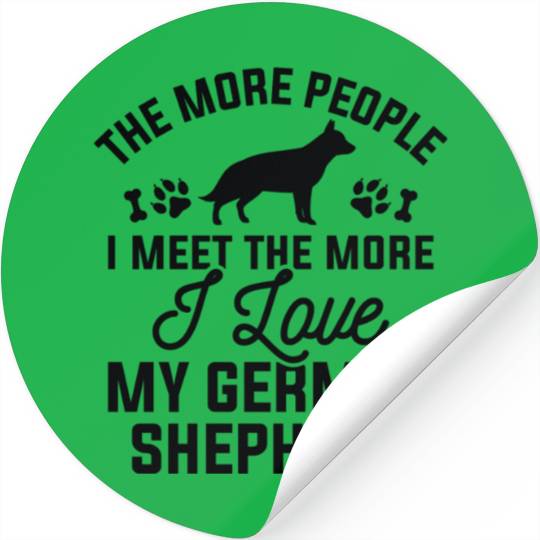 I Love My German Shepherd Stickers