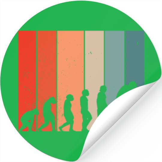 Human Evolution Golf Vintage Golf Player Golfing Stickers