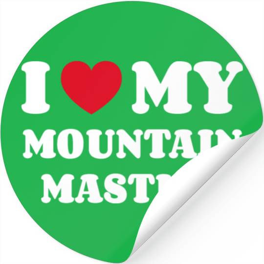 I Love My Mountain Mastiff Stickers