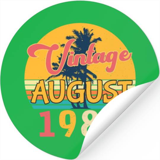 Building Year 1986 In August Stickers