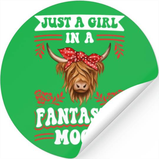 Scottish Highland Cattle Cow Stickers