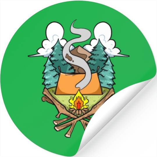 Camper Campsite Camp Camping Stickers