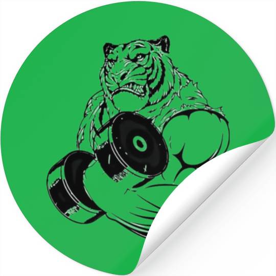 Gym ripped tiger Stickers