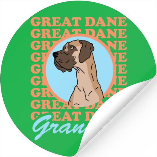 Great Dane Grandpa Dog Owner Great Danes Stickers