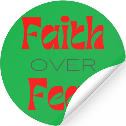 Faith over Fear Typography Stickers