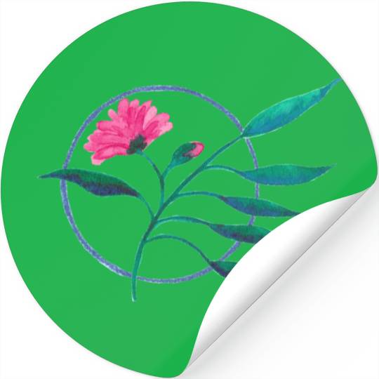 Circle Flower Stickers