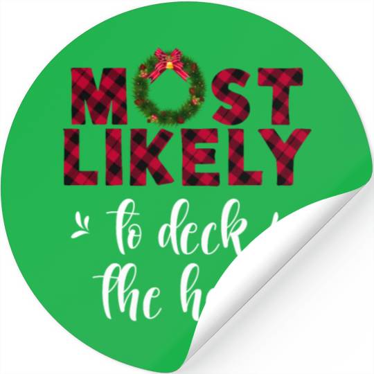 Funny Christmas Family Stickers, Most Likely To To