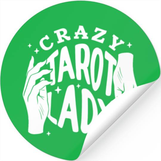 Divination Crazy Tarot Lady Crystal Ball Tarot Stickers