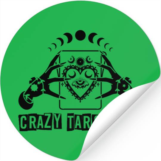 Divination Crazy Tarot Lady Crystal Ball Tarot Stickers