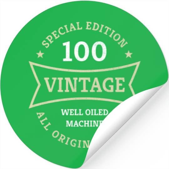 100 Year Old Born 1923 Vintage 100th Birthday Gift Stickers