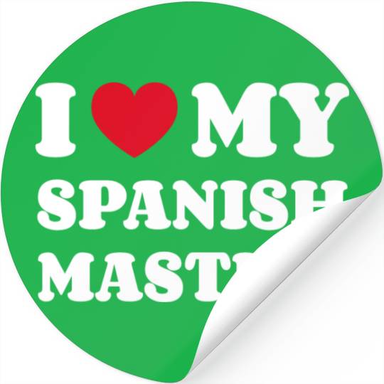 I Love My Spanish Mastiff Stickers