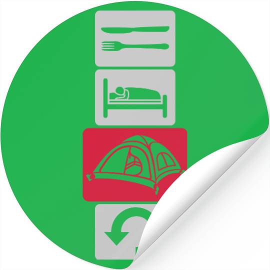 nature camping daily repeat Stickers