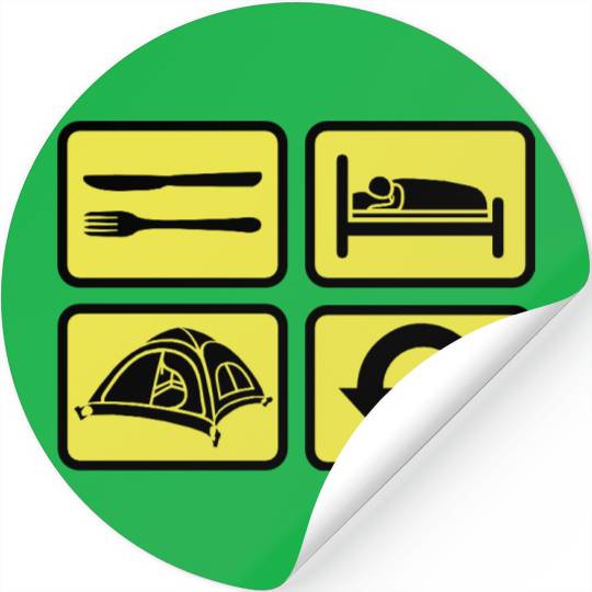 wilderness camping daily repeat Stickers