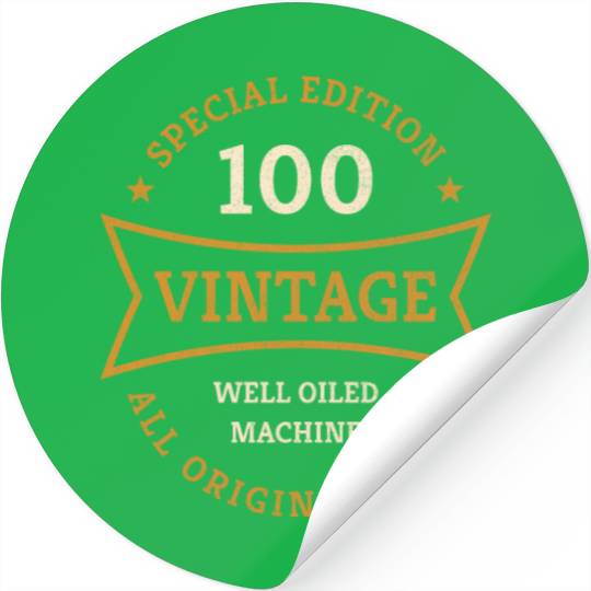 100 Year Old Born 1923 Vintage 100th Birthday Gift Stickers