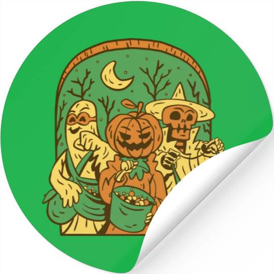 Trick-or-treat monsters Stickers