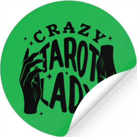 Divination Crazy Tarot Lady Crystal Ball Tarot Stickers