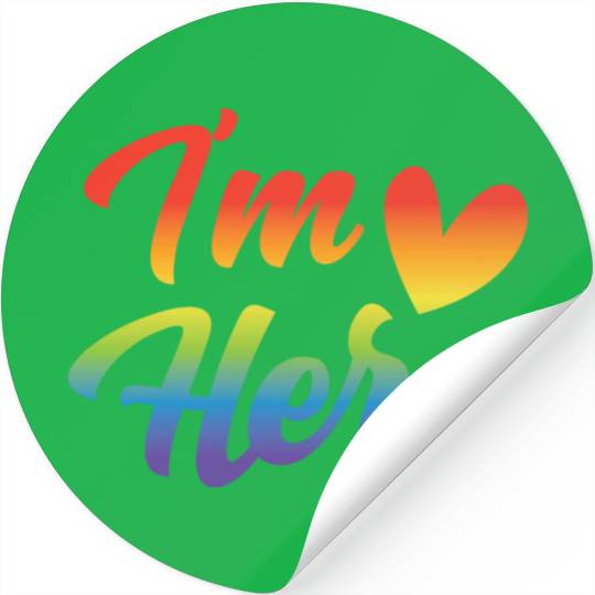 I'm Hers Funny Lgbt Couple Lesbian Gay Rainbow Stickers