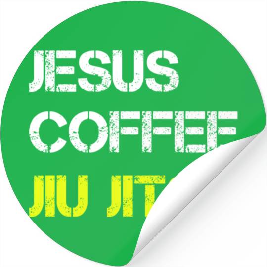 Jesus Coffee Jiu Jitsu Bjj Wrestling Mma Judo Mart Stickers