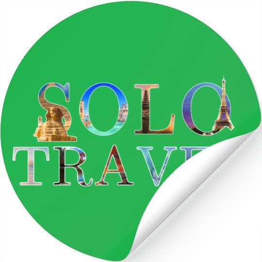 in love with solo travel, in all seasons Stickers
