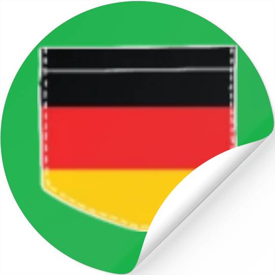 germany flag in a shape of a pocket Stickers