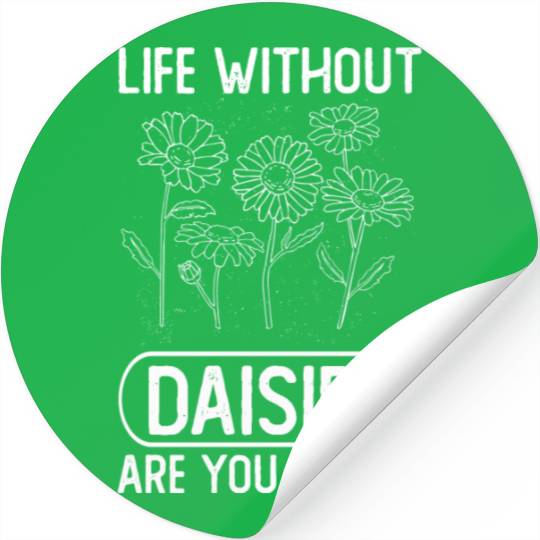 Daisy Garden Gardening Gardener Stickers