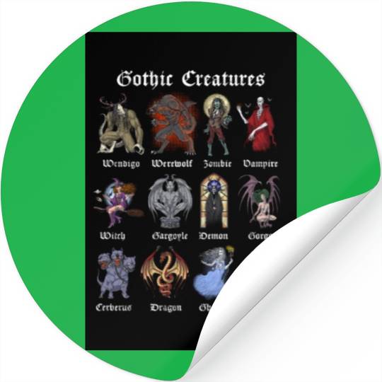 Mythical Gothic Creatures Stickers
