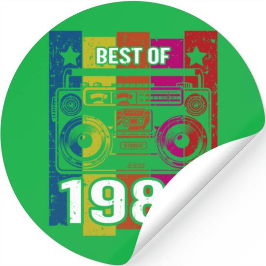Best of 1986 Stereo Radio Cassette Player Birthday Stickers