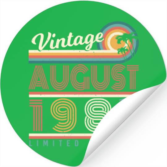 40th Birthday August 1982 Stickers