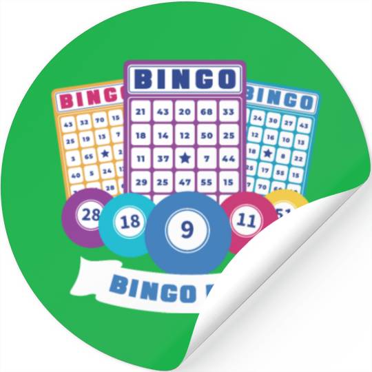 Bingo Card Game Grandma Bingo Player Bingo Cards Stickers