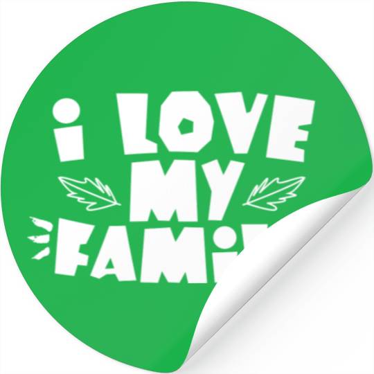 I Love My Family Reunion Gathering Families Stickers