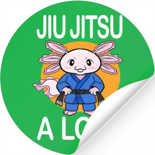 Jiu Jitsu A Lotl Axolotl Jiu Jitsu Fighter Stickers