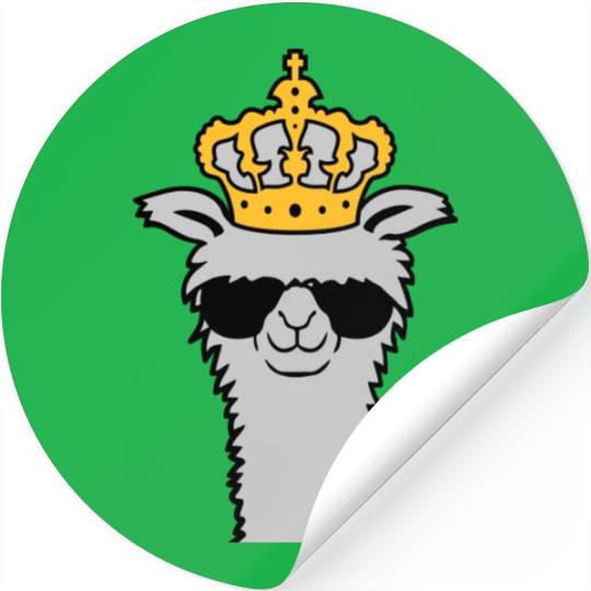 King llama sunglasses stay Stickers