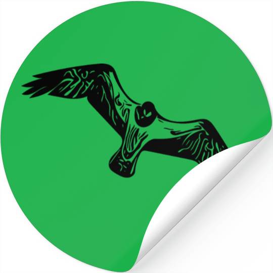 Vintage Seagull In Flight Stickers