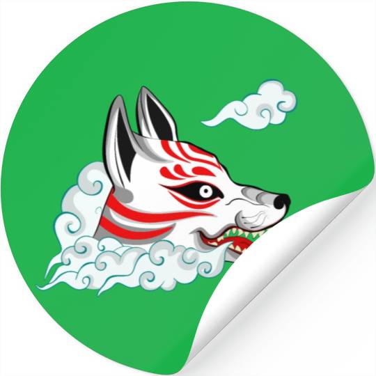 Kitsune Fox Head Stickers