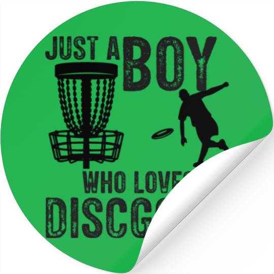 Boy Who Loves Disc Golf Vintage Ultimate Frisbee Stickers