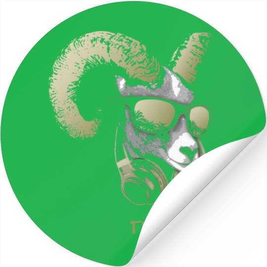 The Goat Bling Cool and Funny Music Animal with Stickers