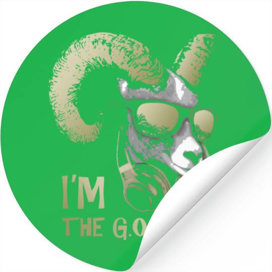 I'm The Goat Bling Cool and Funny Music Animal Stickers