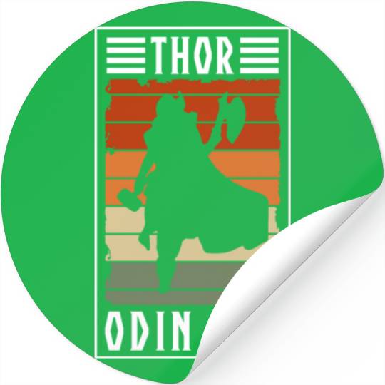 Thor Norse Runes Mythology Hammer Valhalla Gods Stickers