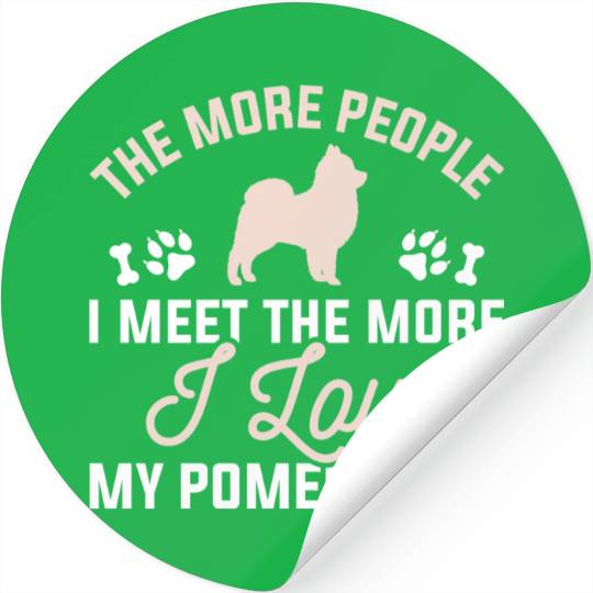 I Love My Pomeranian Stickers