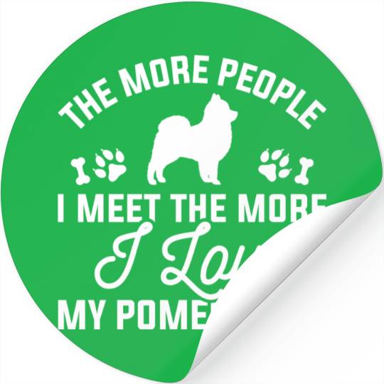 I Love My Pomeranian Stickers