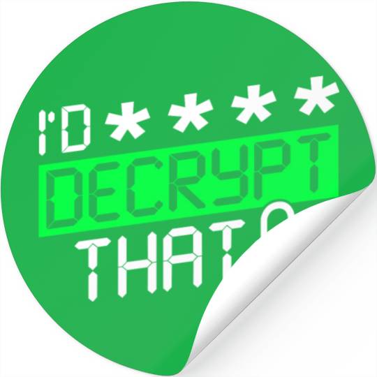 Cyber Security Hacker Decryption Stickers