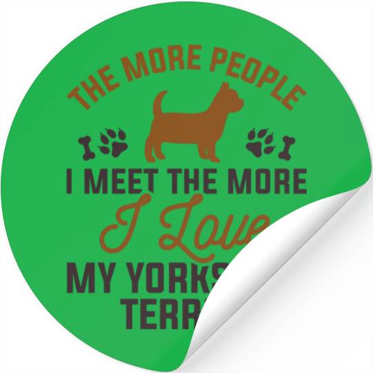 I Love My Yorkshire Terrier Stickers