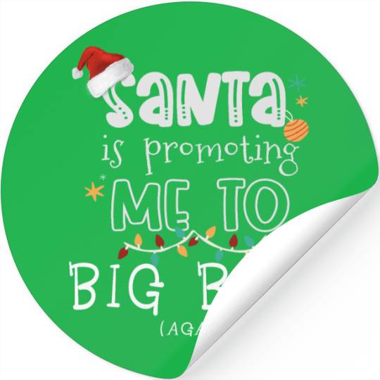 Christmas Baby Gifts for Boys, Promoted To Big Stickers
