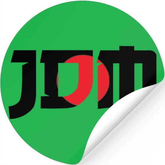 JDM Black japanese flag car lover gift racer Stickers